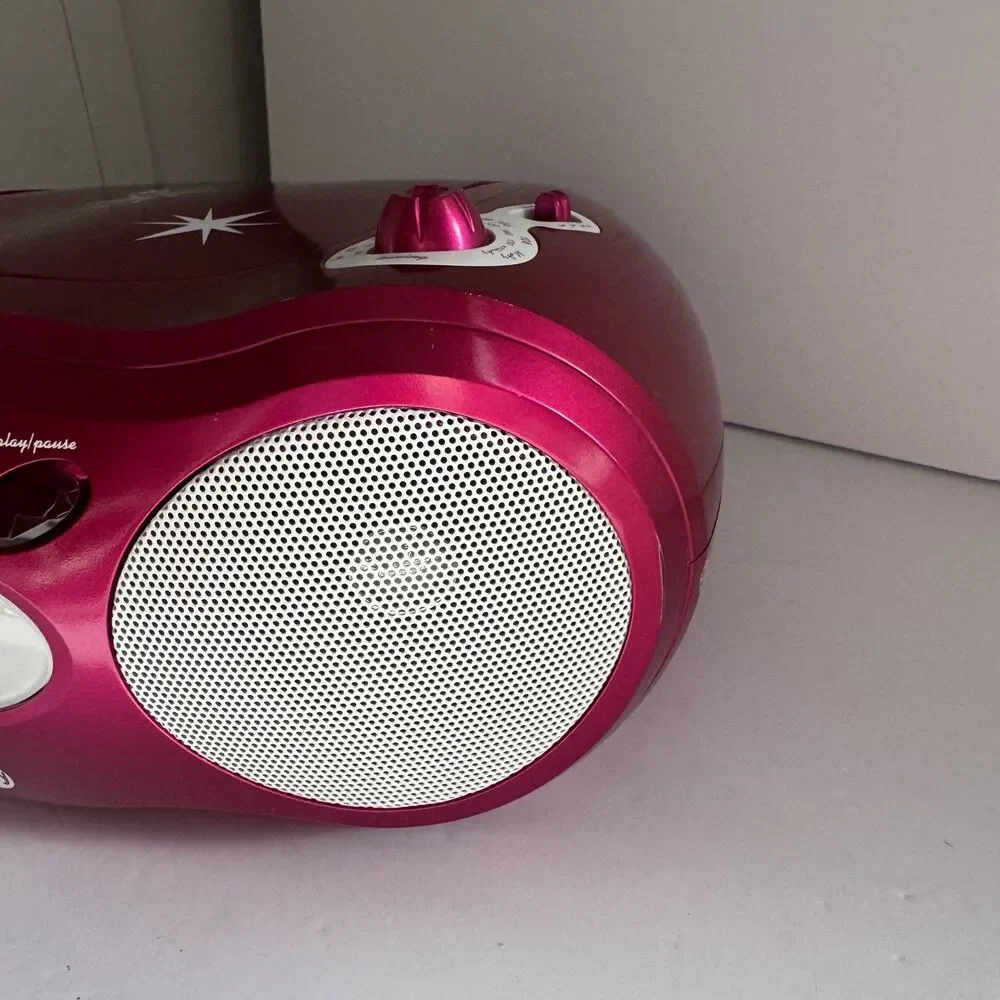 Nextplay Hot Pink Glitz & Glitter AM/FM Cd BOOMBOX NP400GB Works & Sounds Great - Picture 11 of 16